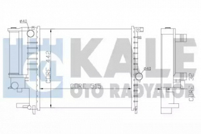 KALE OTO RADYATOR 348800 -  Радиатор, охлаждение двигателя